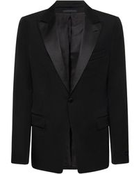 Lanvin - Double Breasted Wool Tuxedo Jacket - Lyst