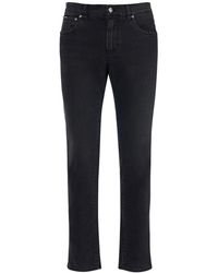 Dolce & Gabbana - Washed Stretch Denim Jeans - Lyst