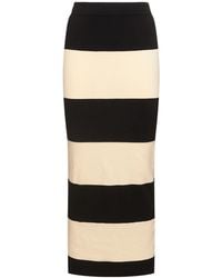 Posse - Theo Striped Knit Long Skirt - Lyst