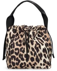 Ganni - Recycled Printed Tech Top Handle Bag - Lyst