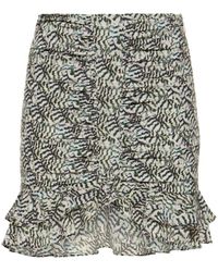 Isabel Marant - Milendi Printed Stretch Silk Mini Skirt - Lyst