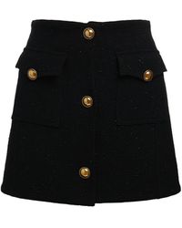 Alessandra Rich - Tweed Lurex Mini Skirt - Lyst