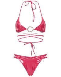 Alessandra Rich Bikini Aus Technostoff - Pink