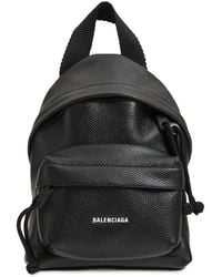 Balenciaga - Logo Leather Backpack - Lyst
