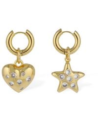 Timeless Pearly - Star & Heart Mismatched Crystal Earrings - Lyst