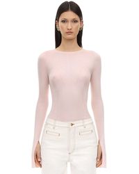Lanvin Maglia In Cashmere E Seta - Rosa
