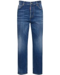 DSquared² - Boston High Rise Denim Straight Jeans - Lyst