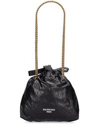 Balenciaga - Xs Crush Leather Tote Bag - Lyst