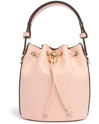 Tory Burch - Mini T Monogram Leather Bucket Bag - Lyst