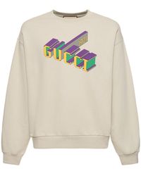 Gucci - Light Cotton Crewneck Sweatshirt - Lyst