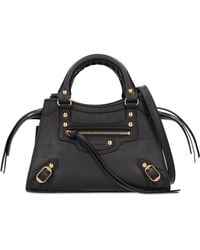 Balenciaga classic town bag anthracite with outside pocket ivory sale