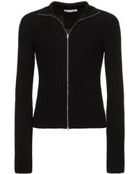 Acne Studios - Koton Core Cotton Knit Zip Sweater - Lyst