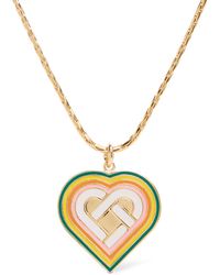 Casablancabrand - Heart Monogram Medallion Necklace - Lyst