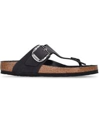 Birkenstock - Gizeh Big Buckle Oiled Leather Sandals - Lyst