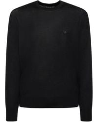 Versace - Pullover Aus Wollmischung Mit Logo - Lyst