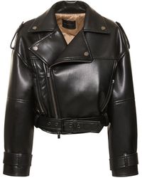 ANDAMANE - Nova Oversize Faux Leather Jacket - Lyst