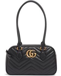 Gucci - Small gg Marmont Leather Top Handle Bag - Lyst