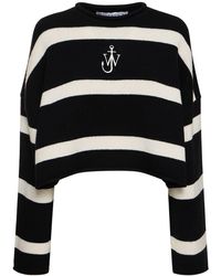 JW Anderson - Logo Striped Wool & Cashmere Sweater - Lyst