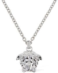 Versace - Medusa Crystal Charm Necklace - Lyst
