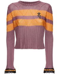 Cormio - Olaf Long Sleeve Viscose Sweater W/ Lace - Lyst