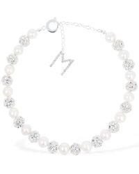 Magda Butrym - Crystal And Pearl Collar Necklace - Lyst