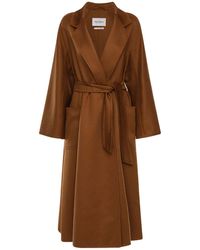 Max Mara Labbro Belted Cashmere Coat - Brown