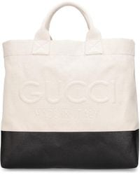 Gucci - Cabas Small Bicolor Cotton Tote Bag - Lyst