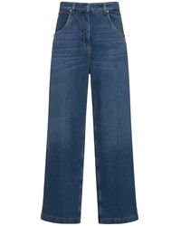 Etro - Denim High Rise Wide Jeans - Lyst