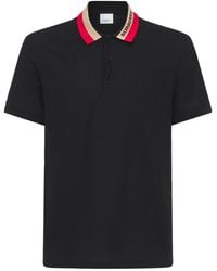 Burberry - Edney Polo -Hemd mit gestreiften Kragen - Lyst