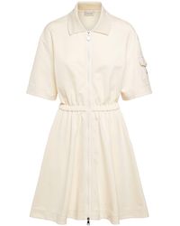 Moncler - Cotton Polo Shirt Dress - Lyst
