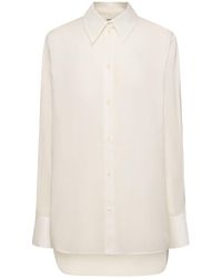 Totême - Kimono Sleeve Cotton Blend Shirt - Lyst