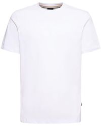 BOSS - Camiseta de algodón jersey con logo - Lyst
