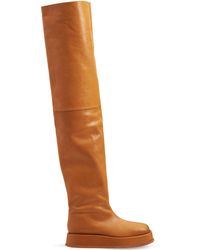 GIA X RHW 40mm Rosie 10 Faux Leather Boots - Brown