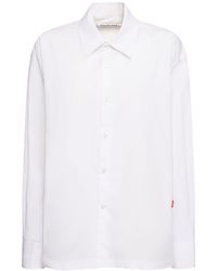Alexander Wang - Hemd Aus Baumwolle Mit Knopfverschluss Und Logo - Lyst