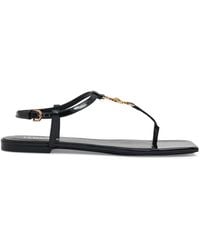 Versace - Patent Leather Thong Sandals - Lyst