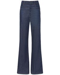 Loro Piana - Jeans larghi okayama in di cotone e lino - Lyst