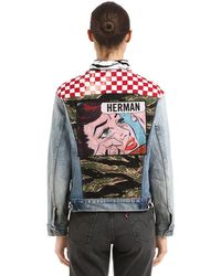 Herman Market Patchwork Cotton Denim Jacket - Multicolour