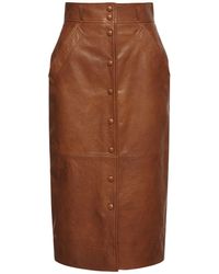 Mujer Ropa de Faldas de Faldas midi Skirt a01166633 de Alberta Ferretti de color Neutro 