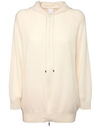Max Mara Cashmere Knit Zip-up Hoodie - White