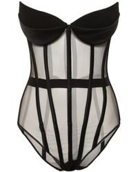 Monot - Body in crepe con bustier - Lyst