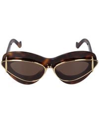 Loewe - Double Frame Cat Eye Sunglasses - Lyst