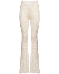 Dion Lee Baumwolle Ausgestellte Hose Aus Baumwollmischspitze in Weiß Damen Bekleidung Hosen und Chinos Lange Hosen 