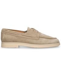 Church's - Morley Suede Lace-Up Boat Shoes - Lyst