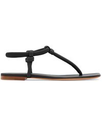 Gianvito Rossi - 5Mm Flat Leather Thong Sandals - Lyst