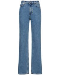 Burberry - Bergen High Rise Cotton Denim Jeans - Lyst