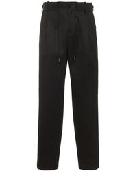 Sacai Cotton Twill Chino Pants in Black for Men | Lyst