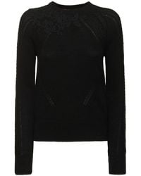 Ermanno Scervino - Embroidered Knit Crewneck Sweater - Lyst