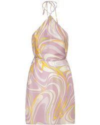 Emilio Pucci Silk Onde Mini Dress | Lyst