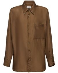 Lemaire - Loose Silk Twill Shirt - Lyst