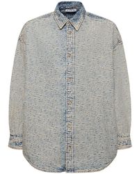 Acne Studios - Setar Monogram Cotton Denim Shirt - Lyst